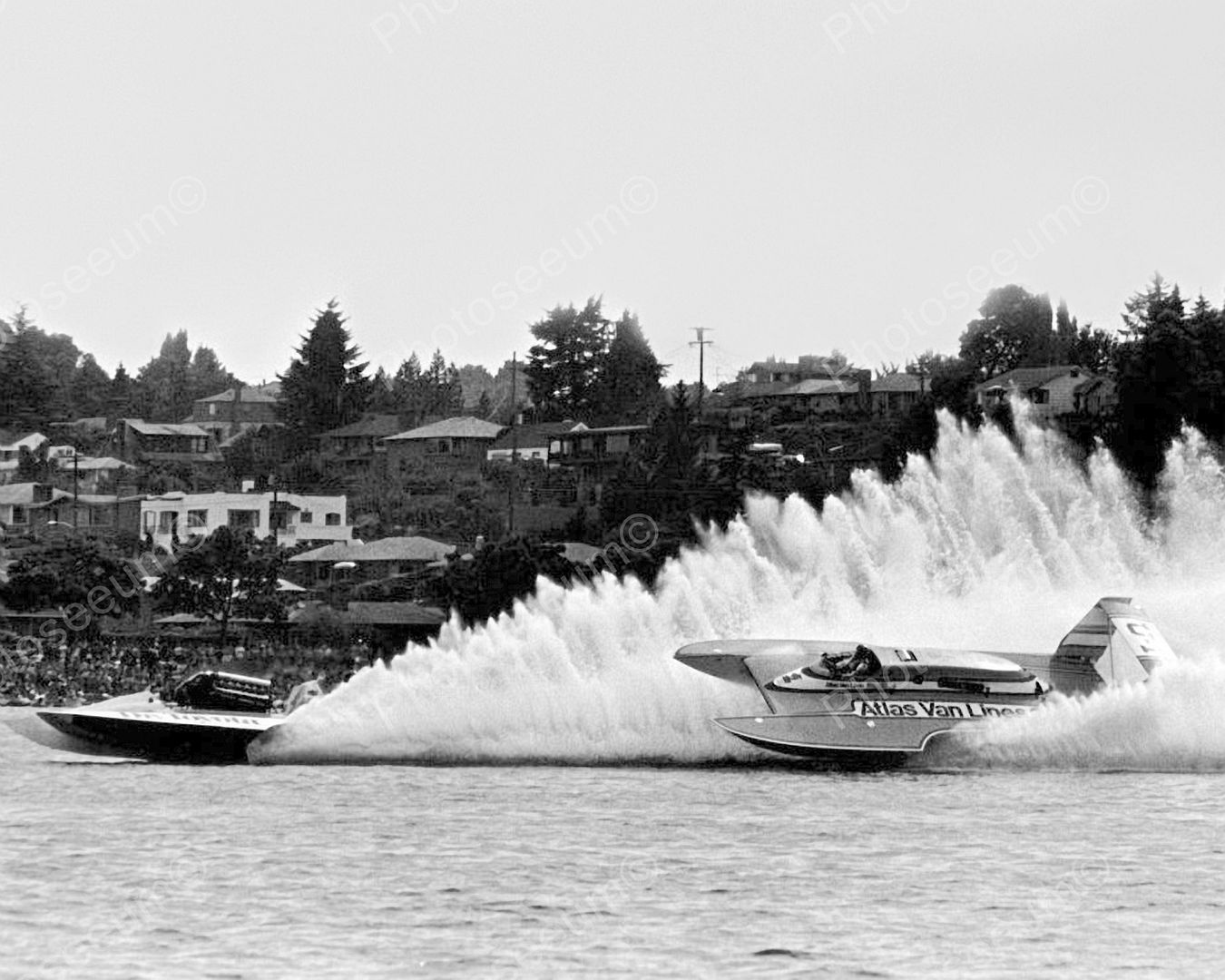 Hydroplane Race Atlas Van Lines Bill Muncey Vintage 8x10 Reprint Of Ol Photoseeum